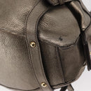 Salvatore Ferragamo Gancini Shoulder Bag Leather Gold Auth BA8916-9