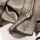Salvatore Ferragamo Gancini Shoulder Bag Leather Gold Auth BA8916-18