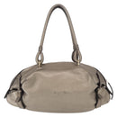 Salvatore Ferragamo Gancini Shoulder Bag Leather Gold Auth BA8916-2