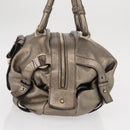 Salvatore Ferragamo Gancini Shoulder Bag Leather Gold Auth BA8916-3
