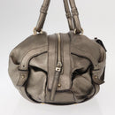 Salvatore Ferragamo Gancini Shoulder Bag Leather Gold Auth BA8916-4