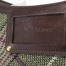 BURBERRY Nova Check Shoulder Bag Wool Green Gold Auth BA8917-14