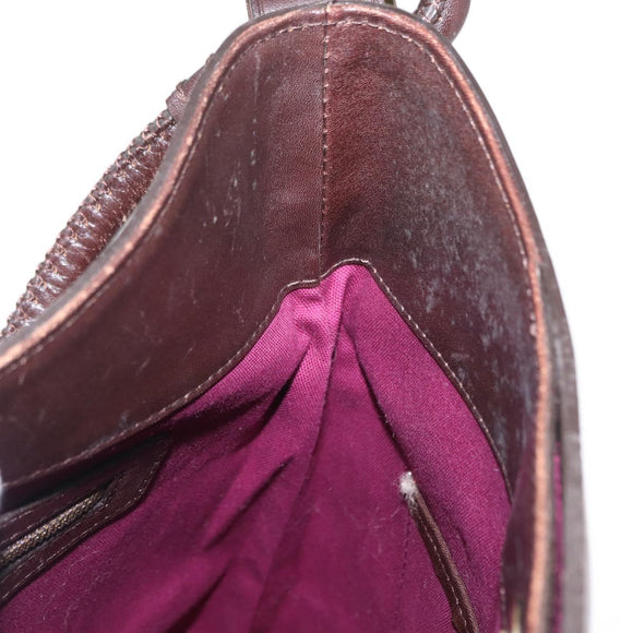 BURBERRY Nova Check Shoulder Bag Wool Green Gold Auth BA8917