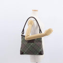 BURBERRY Nova Check Shoulder Bag Wool Green Gold Auth BA8917-21
