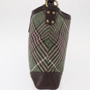 BURBERRY Nova Check Shoulder Bag Wool Green Gold Auth BA8917-4
