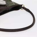 BURBERRY Nova Check Shoulder Bag Wool Green Gold Auth BA8917-7