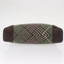 BURBERRY Nova Check Shoulder Bag Wool Green Gold Auth BA8917-9