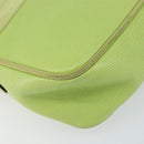 Salvatore Ferragamo Vala Shoulder Bag Leather Embossed Green Gold Auth BA8918-14