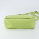 Salvatore Ferragamo Vala Shoulder Bag Leather Embossed Green Gold Auth BA8918-5