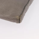 FENDI Celeria Shoulder Bag Leather Silver Auth BA8920-15