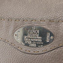 FENDI Celeria Shoulder Bag Leather Silver Auth BA8920-18