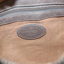 FENDI Celeria Shoulder Bag Leather Silver Auth BA8920-19