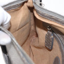 FENDI Celeria Shoulder Bag Leather Silver Auth BA8920-21
