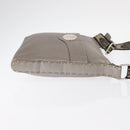 FENDI Celeria Shoulder Bag Leather Silver Auth BA8920-3