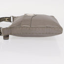 FENDI Celeria Shoulder Bag Leather Silver Auth BA8920-4