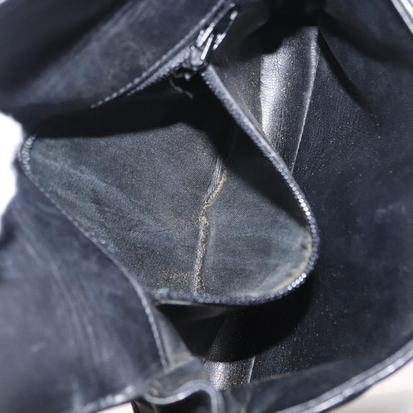 CHANEL Matelasse Chain Waist bag Lamb Skin Black Gold CC Auth BA8921