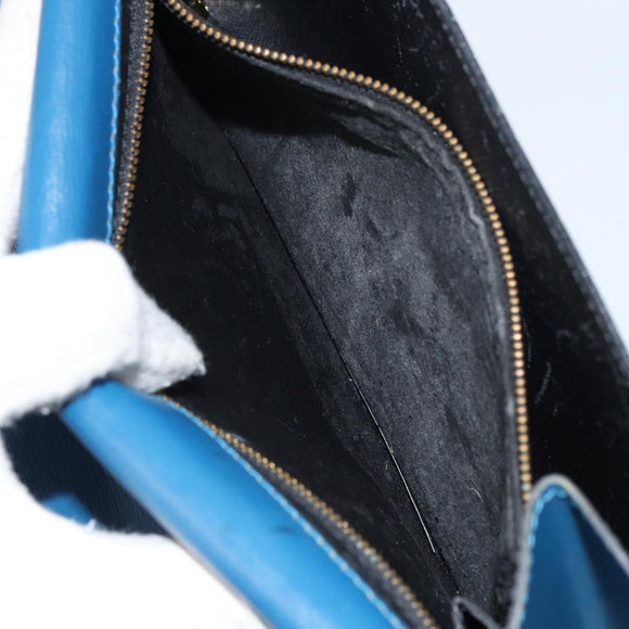 LOUIS VUITTON Epi Art Deco Clutch Bag Blue M52635 LV Auth BA8924