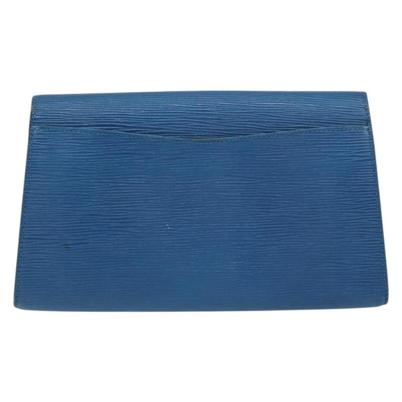 LOUIS VUITTON Epi Art Deco Clutch Bag Blue M52635 LV Auth BA8924
