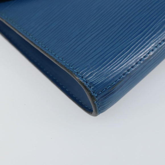 LOUIS VUITTON Epi Art Deco Clutch Bag Blue M52635 LV Auth BA8924