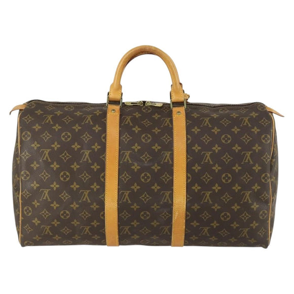 LOUIS VUITTON Monogram Keepall 50 Boston Bag M41426 LV Auth BA8931
