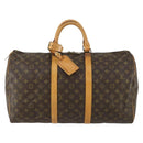 LOUIS VUITTON Monogram Keepall 50 Boston Bag M41426 LV Auth BA8933-13