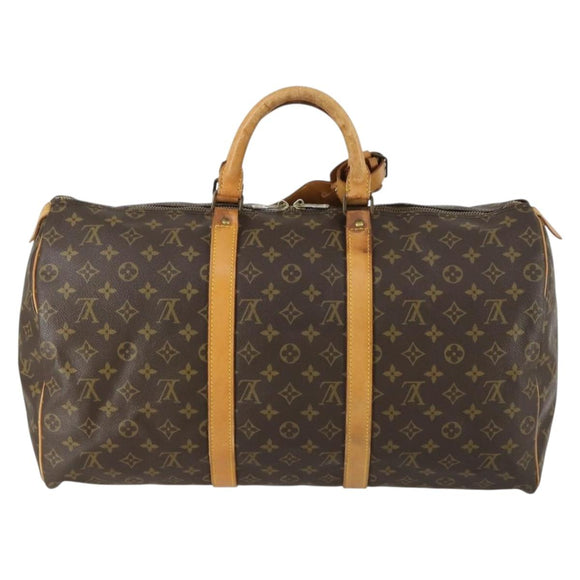 LOUIS VUITTON Monogram Keepall 50 Boston Bag M41426 LV Auth BA8933