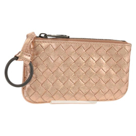BOTTEGA VENETA INTRECCIATO Coin Purse Leather Pink Auth BA8939V