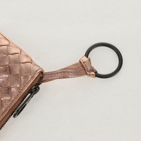 BOTTEGA VENETA INTRECCIATO Coin Purse Leather Pink Auth BA8939V