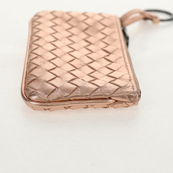 BOTTEGA VENETA INTRECCIATO Coin Purse Leather Pink Auth BA8939V
