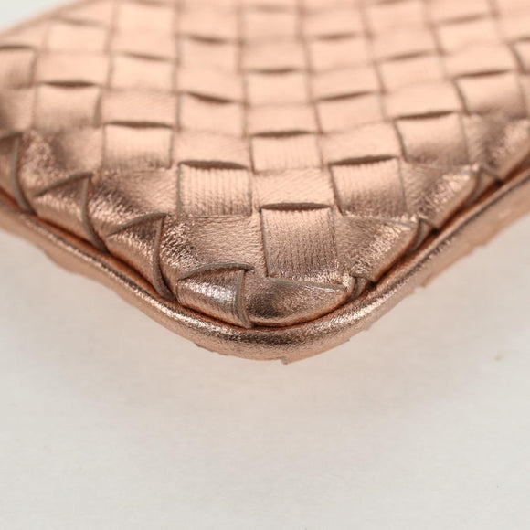 BOTTEGA VENETA INTRECCIATO Coin Purse Leather Pink Auth BA8939V