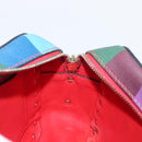 VALENTINO Studs Shoulder Bag Leather Gold Rainbow Auth BA8950-19