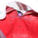 VALENTINO Studs Shoulder Bag Leather Gold Rainbow Auth BA8950-20