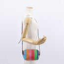 VALENTINO Studs Shoulder Bag Leather Gold Rainbow Auth BA8950-22