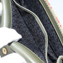 CELINE C Macadam Canvas Accessory Pouch Khaki Gold Auth BA8951-19