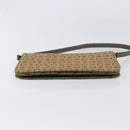 CELINE C Macadam Canvas Accessory Pouch Khaki Gold Auth BA8951-9