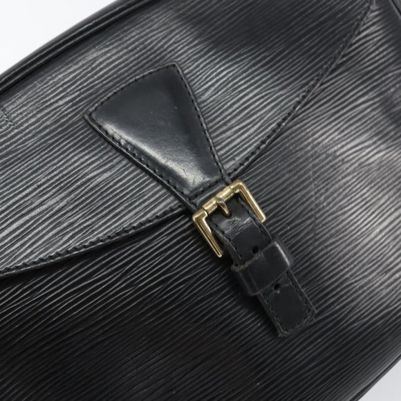 LOUIS VUITTON Epi Jeune Fille MM Shoulder Bag Black M52152 LV Auth BA8955