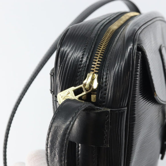 LOUIS VUITTON Epi Jeune Fille MM Shoulder Bag Black M52152 LV Auth BA8955