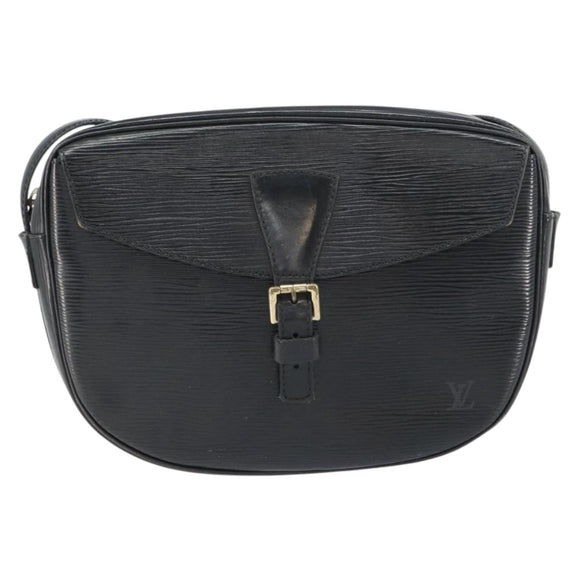 LOUIS VUITTON Epi Jeune Fille MM Shoulder Bag Black M52152 LV Auth BA8955