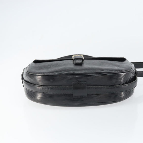 LOUIS VUITTON Epi Jeune Fille MM Shoulder Bag Black M52152 LV Auth BA8955