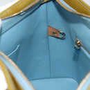 LOUIS VUITTON Monogram Vernis Houston Hand Bag Baby Blue M91005 LV Auth BA8959-20
