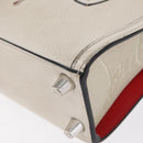 Christian Louboutin Paloma S Mini Hand Bag Leather 2way White Silver Auth BA8960-17