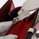 Christian Louboutin Paloma S Mini Hand Bag Leather 2way White Silver Auth BA8960-11