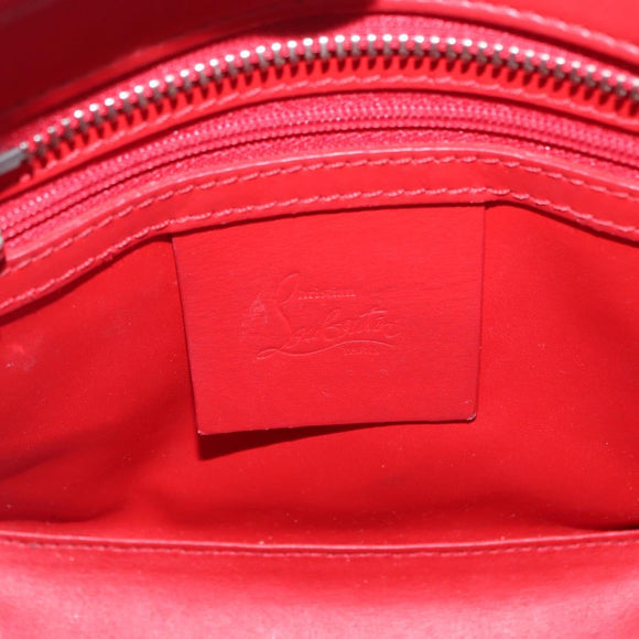 Christian Louboutin Paloma S Mini Hand Bag Leather 2way White Silver Auth BA8960