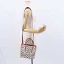 Christian Louboutin Paloma S Mini Hand Bag Leather 2way White Silver Auth BA8960-24