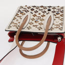 Christian Louboutin Paloma S Mini Hand Bag Leather 2way White Silver Auth BA8960-6