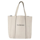BALENCIAGA Everyday Tote XXS Bag Leather 2way White Silver 551815 Auth BA8961-2