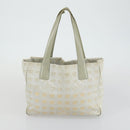 CHANEL New Travel line Tote Bag Nylon 2 Set Blue Beige CC Auth BA8965-10