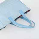 CHANEL New Travel line Tote Bag Nylon 2 Set Blue Beige CC Auth BA8965-5