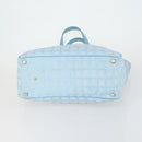 CHANEL New Travel line Tote Bag Nylon 2 Set Blue Beige CC Auth BA8965-7