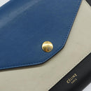 CELINE Chain Shoulder Wallet Bag Leather Multicolor Gold Auth BA8968-19